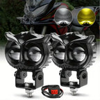 Bright LED Electric Lamp 2pcs Ultra Bright LED Electric Lamp - Yellow and White Color for Auto Motorcycle Working Light Amagi