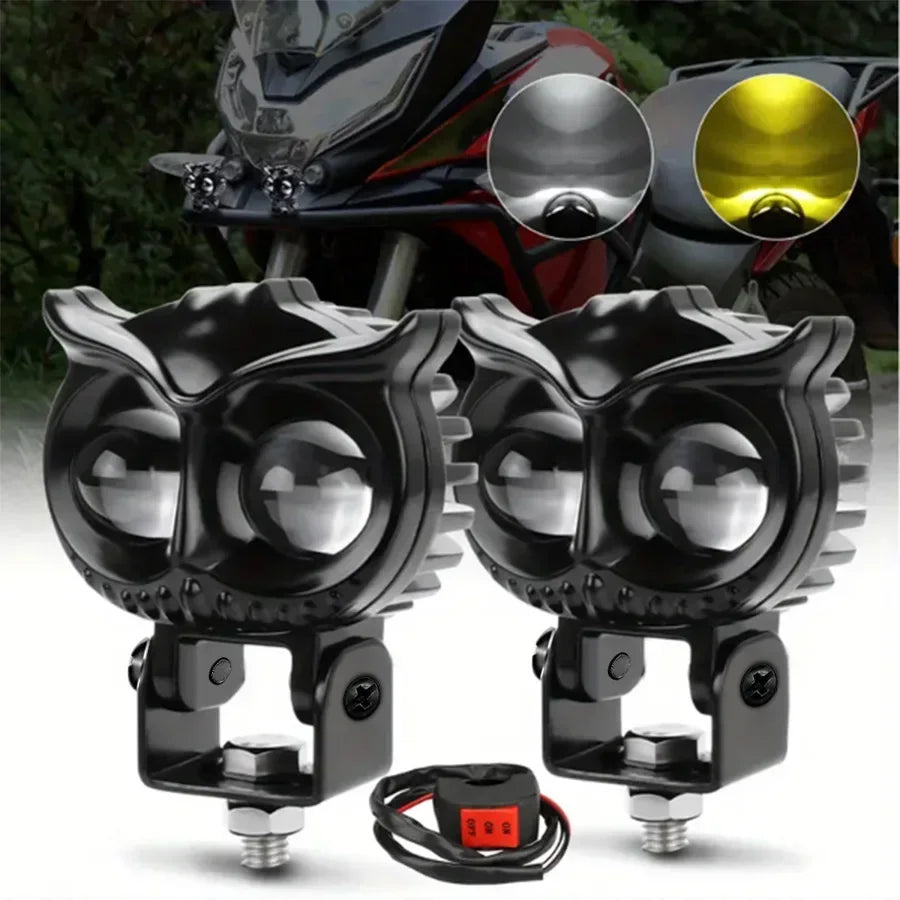 Bright LED Electric Lamp 2pcs Ultra Bright LED Electric Lamp - Yellow and White Color for Auto Motorcycle Working Light Amagi