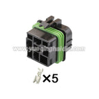 5 Pin Connector Waterproof 6.3mm Female Connector Automotive Wire Harness Cable Plug for Relay 12065686 12065685