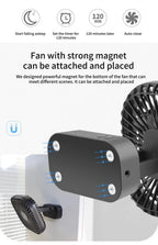 AD-Desktop Mini Rechargeable USB Fan With Timer Foldable 3 Speed 7 Leaf Portable Quiet Fan For Office Outdoor Camping Amagi