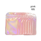 Colorful Laser Ziplock Bag Packaging Bags For Earring Jewelry Display Bags Pouch Gift Packaging Resealable Storage Bag Amagi