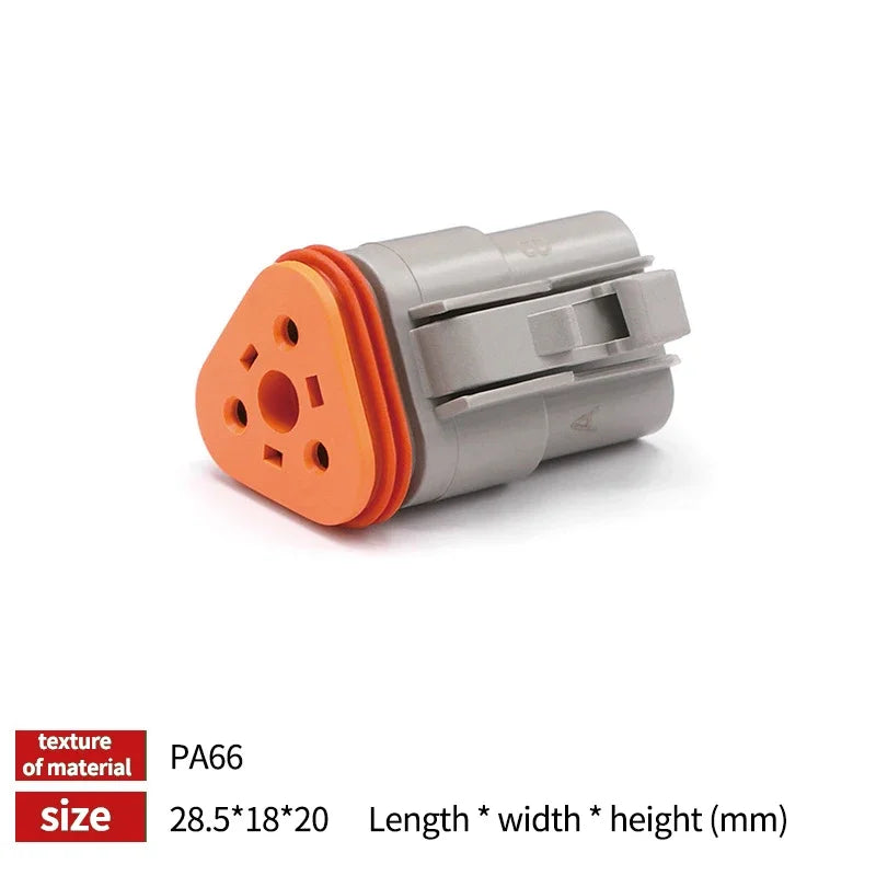 1Set Deutsch DT Series Multi-Pin Bundle (2P/3P/4P/6P/8P) | 22-16AWG Sealed Plug & Socket for Auto Electronics Upgrade DT04-2P