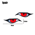3D Reflective Eyes Stickers for Motorcycle Scooter Windshield Auto Decorative Night Light Safety Front Car Stickers Waterproof