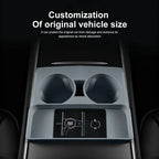 Premium Cup Holder Insert Secure Fit for Model Y/3 Center Console Round Slot Cover with Enhanced Interior Style Tools Amagi
