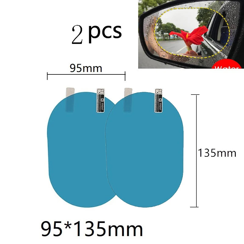 2pcs Rainproof Film Sticker Car Rearview Mirror protective Rain Proof Anti Fog Waterproof Sticker Car Window Transparent Sticker