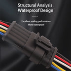 AMP 5-PIN Waterproof 1.8mm Male Female Connectors Plug Wire 18 AWG Harness For Car Motorcycle 282107-1 282089-1