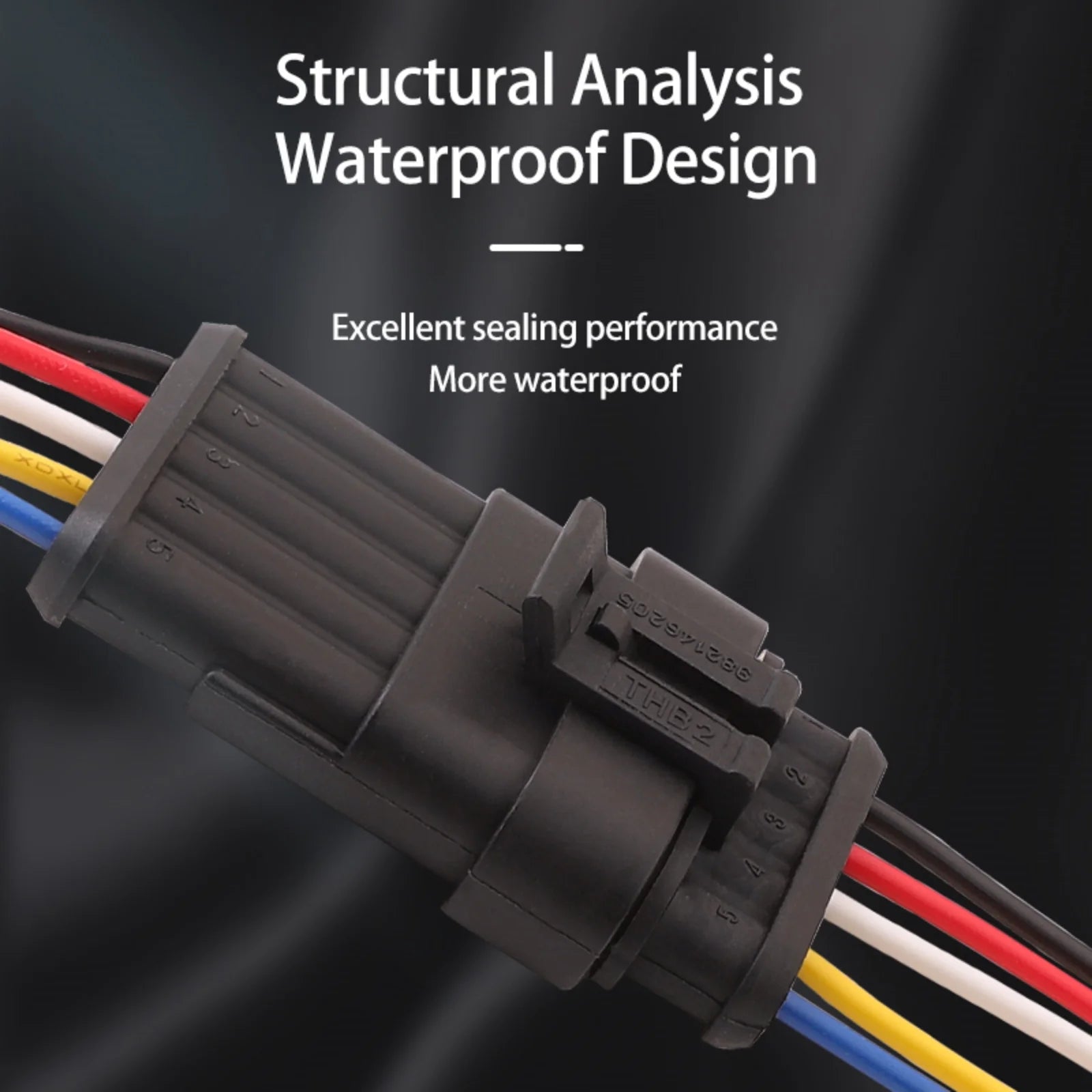 AMP 5-PIN Waterproof 1.8mm Male Female Connectors Plug Wire 18 AWG Harness For Car Motorcycle 282107-1 282089-1
