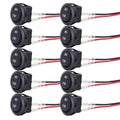 1/5/10pcs Car Motorcycle Toggle ON-OFF 2 Pin Rocker Switch with 16CM Pre-Wired Terminals 12V/24V Power Switch for Marine Boat