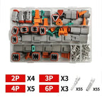1Set Deutsch DT Series Multi-Pin Bundle (2P/3P/4P/6P/8P) | 22-16AWG Sealed Plug & Socket for Auto Electronics Upgrade DT04-2P