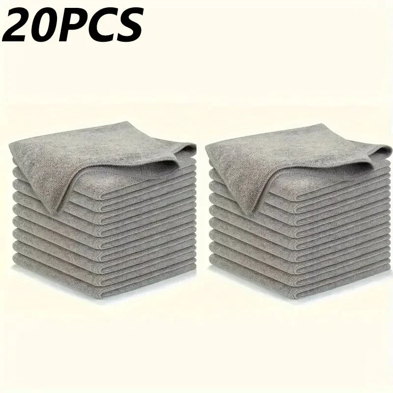 Microfiber Cleaning Cloth Soft Absorbent Wash Dishcloth Reusable Window Car Clean Towel Household Cleaning Rags Amagi