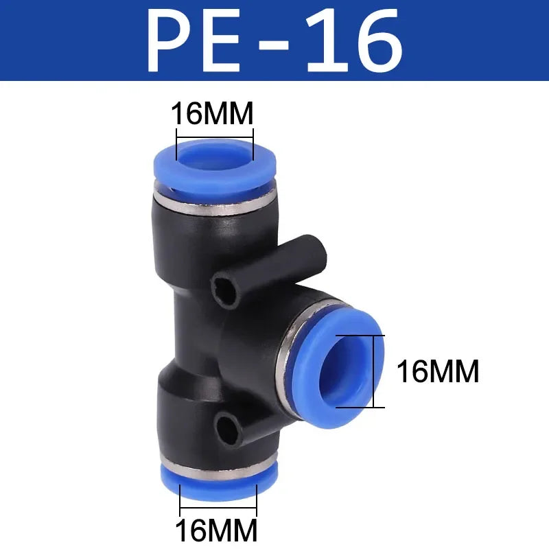 10PCS PE/PEG Plastic Quick Connector - 4-12mm Push In Fitting for Air Hose & Tube, Industrial & Home Pneumatic Systems