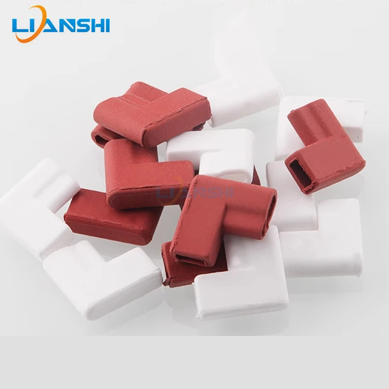 100pcs 2.8 flag shaped silicone sheath 110 elbow double wire insulated high temperature sheath DF110-4.0