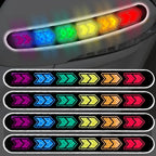 2PCS Car Reflective Sticker Mirror Safety Warning Tape Sticker Mark Styling Reflective Mirror Stickers for Auto Decor DIY Tape