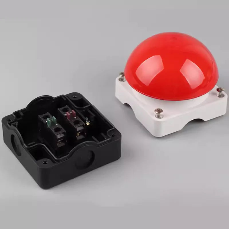 Large Mushroom Head Emergency Stop Button Switch, Waterproof Momentary or Self Locking Push Button for Machine Control