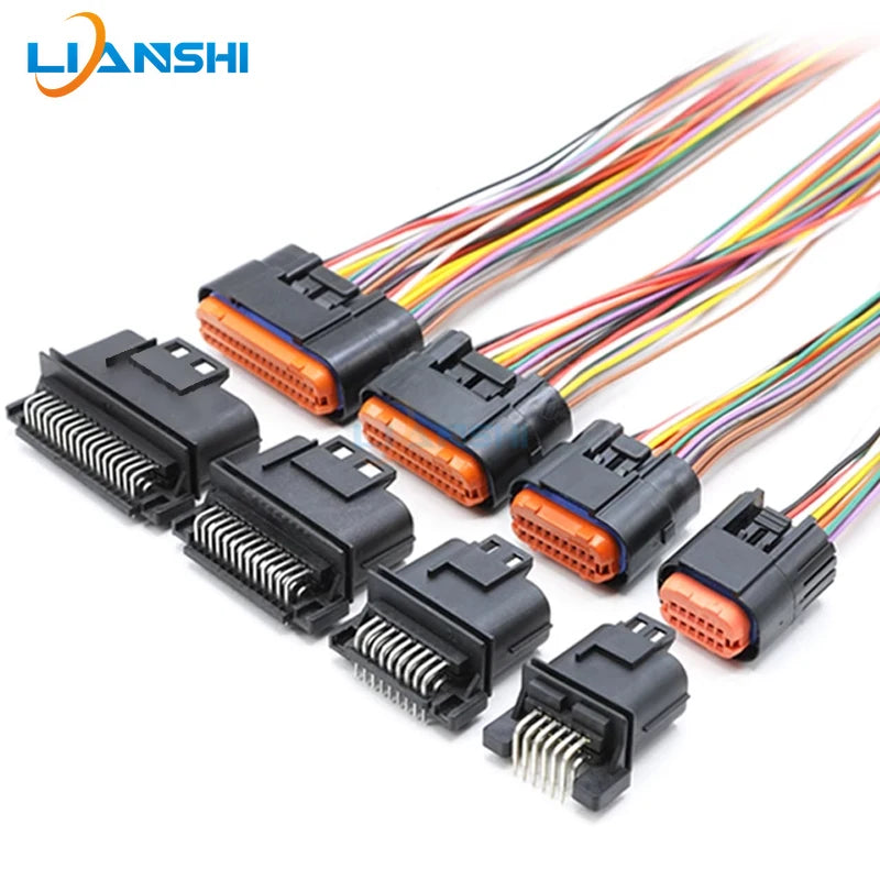 JAE type automotive waterproof connector MX23A12SF1 MX23A26NF1 PCB board end harness plug pin end