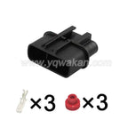3pin auto waterproof electric plastic wire harness connector HD031YB-6.3-11