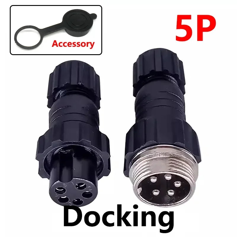 5/20Sets GX16 M16 QL16 16MM Aviation Plug&Socket:Male Female Docking Back Nut Panel Mounted Connector with 2/3/4/5/6/7/8/9 Pins