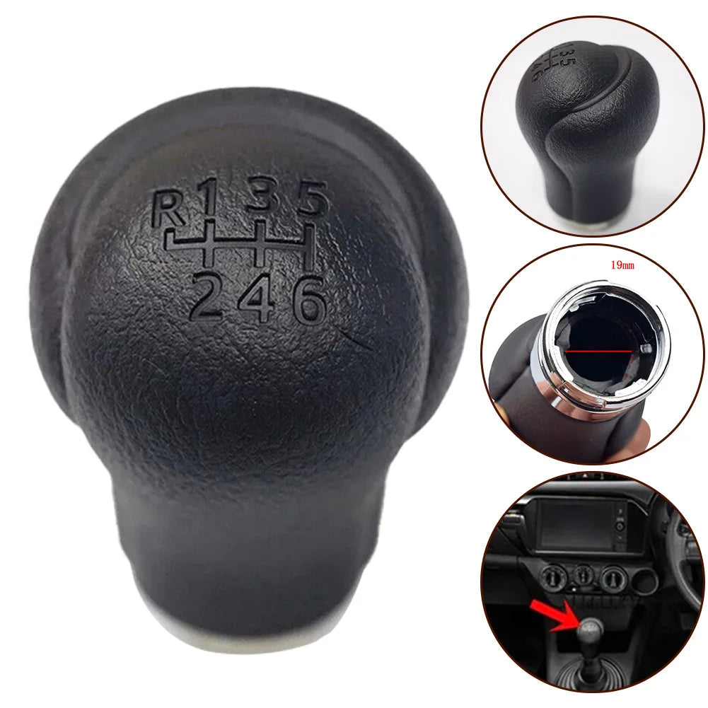 Car Gear Shift Knob Manual Transmission 6 Speed For TOYOTA For HILUX REVO 2015-20 Base Replace Original Car Knob Directly