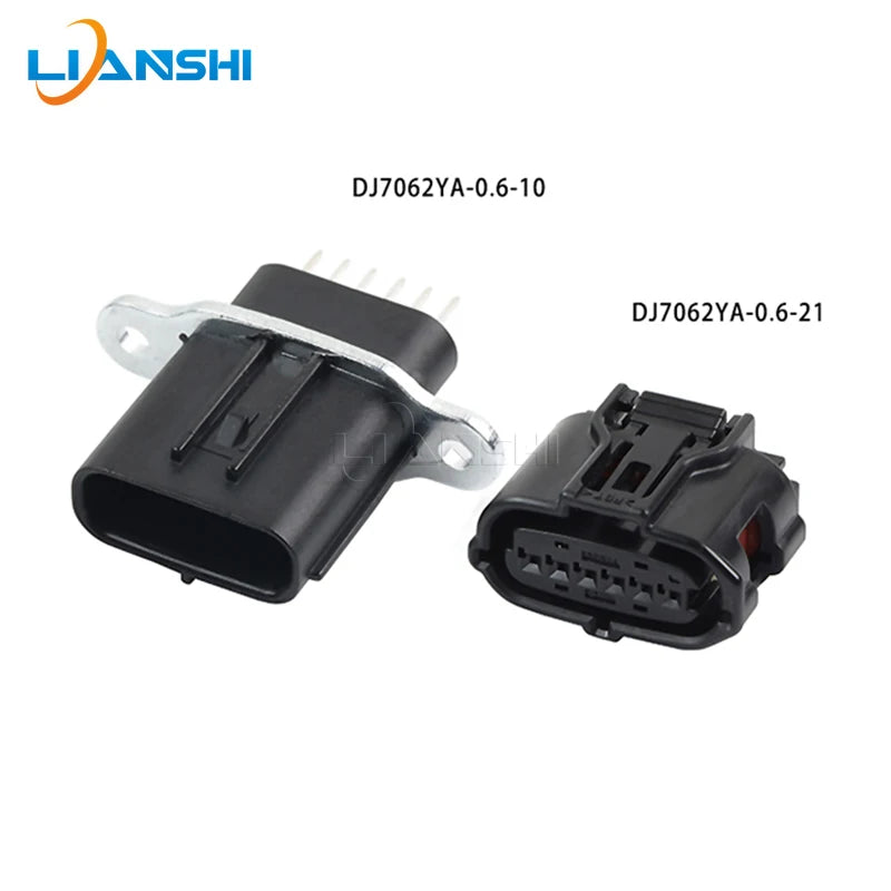 DJ7062YA-0.6-10/21 Car electric air conditioning pump 6-hole plug connector reverse probe connector