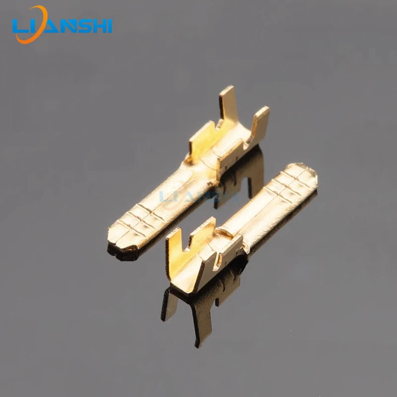 100pcs of 2.8 double-layer connectors, double-layer 0.8mm thick terminal blocks, 110 male connectors made of brass