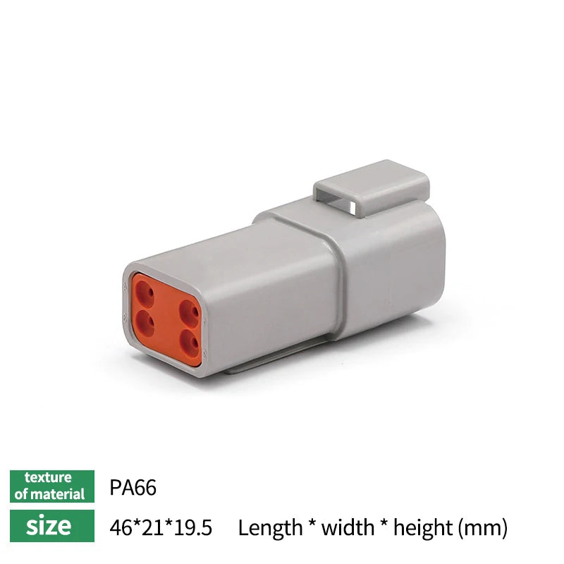 5/10/20Sets Deutsch Type DTM/DT/DTP/DT13/DT15 Waterproof Connector With Terminal Male Female Plug&Socket DTM04-2/3/4/6/8/12P