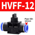 10/50/200 PCS HVFF Air Manual Valve 4mm 6mm 8mm 10mm 12mm, Pneumatic Push In Quick Joint with Manual Current-Limiting Control