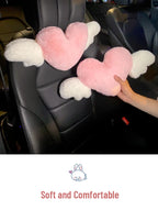 Car head pillow neck pillow cute cartoon love heart back pillow waist pillow seat back cushion Automotive Car Accessories New