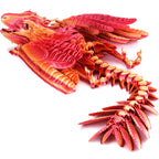 Feathered Wyvern Dragon, 3D Printed Dragon, Articulated Dragon, Fidget Dragon, 3D Printed Toys, Desktop Pet