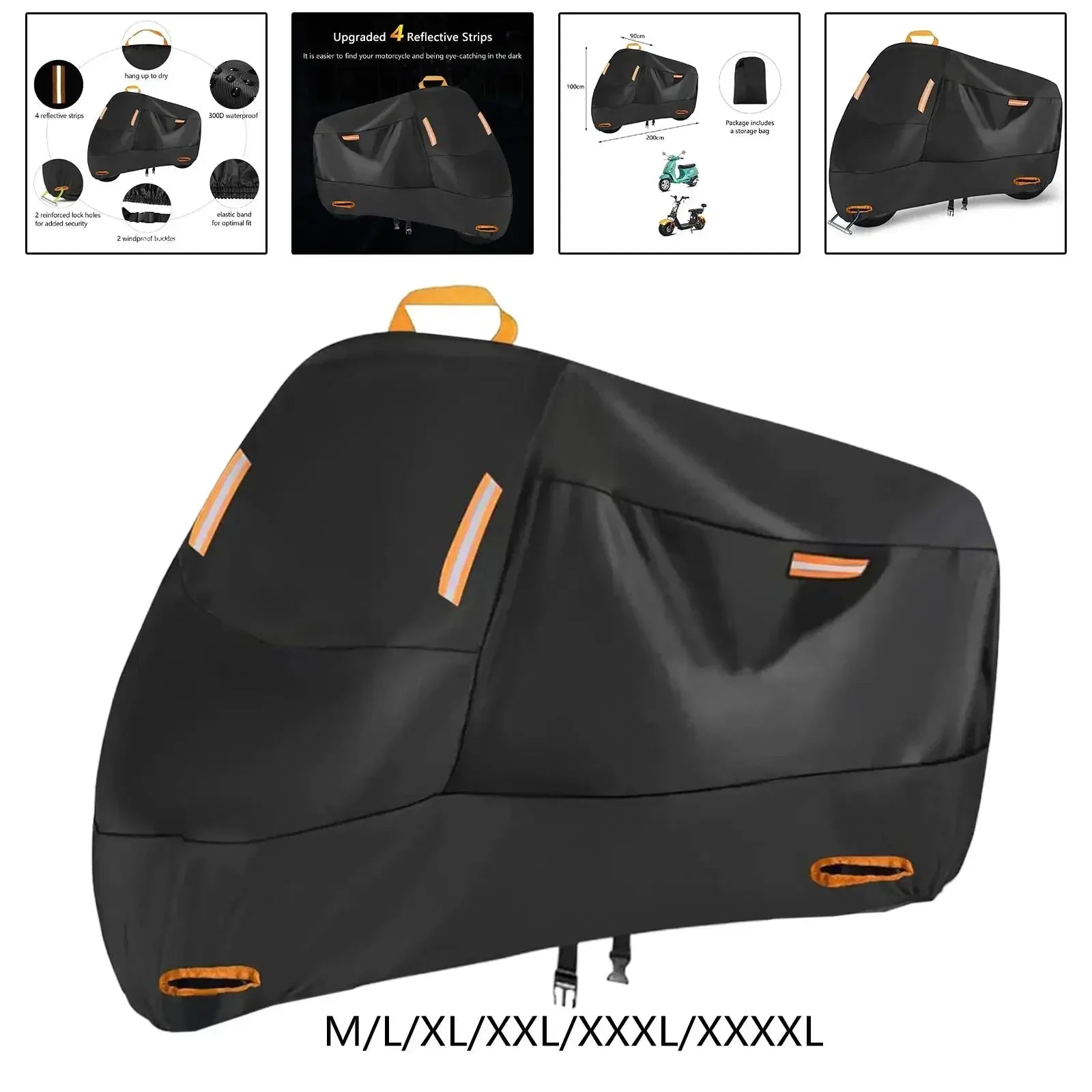 Motorcycle Cover Waterproof All Season Dustproof UV Protective Outdoor Indoor Scooter 210D 420D Wear-resistant Fabric Amagi