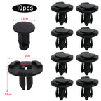 50/10pcs Diameter 8mm Black Plastic Auto Fasteners Rivets Clips Vehicle Car Bumper Door Panel Fender Liner Clips Retainer
