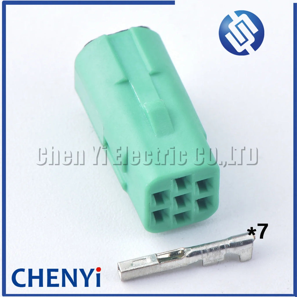 Green 7 Pin 0.6mm female male Mini MLC auto waterproof connector Plug 2822343-1 2822344-1 For Honda
