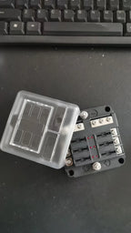 Fuse Box 6 Way Blade Fuse Block Holder Waterproof M5 Stud With LED Indicator Light For Auto Car Boat Turck Marine 12V 32V Amagi