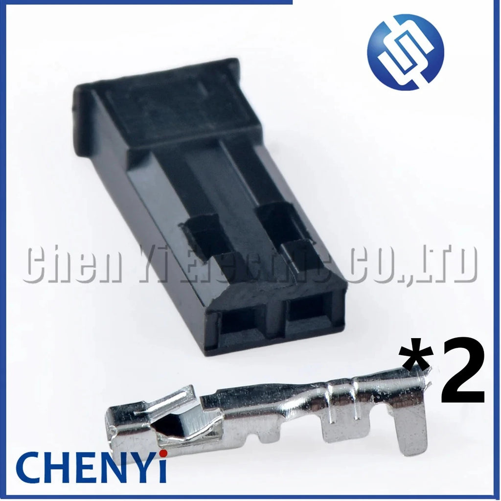 5 Set 2 Pin connector 2.54mm Female or Male Black Wire harness LED plug with Pin For SYP SYR