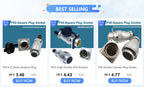 P28 Aviation Connector, Square Flange Socket, Male/Female Circular Butt Joint, 2/3/4/5/7/10/12/14/16/19/20/24 Pin, P28K2Q PLS28