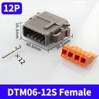 Deutsch DTM Series Sealed Connector Kit (DTM06 & DTM04) 1-10 Boxes - Automotive Waterproof Plug with Terminals & Pins for Truck
