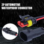 2 Pin Way Plug Waterproof Automotive Car Wire Electrical Connectors Plug with Wire for Car Motorcycle Scooter Marine 2/10pcs