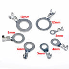 50 Pcs M3/M4/M5/M6/M8/M10/M12 Ring Lugs Eyes Brass tin plating Crimp Terminals Cable Lug Cold Pressure O Type Wiring Nose Pin
