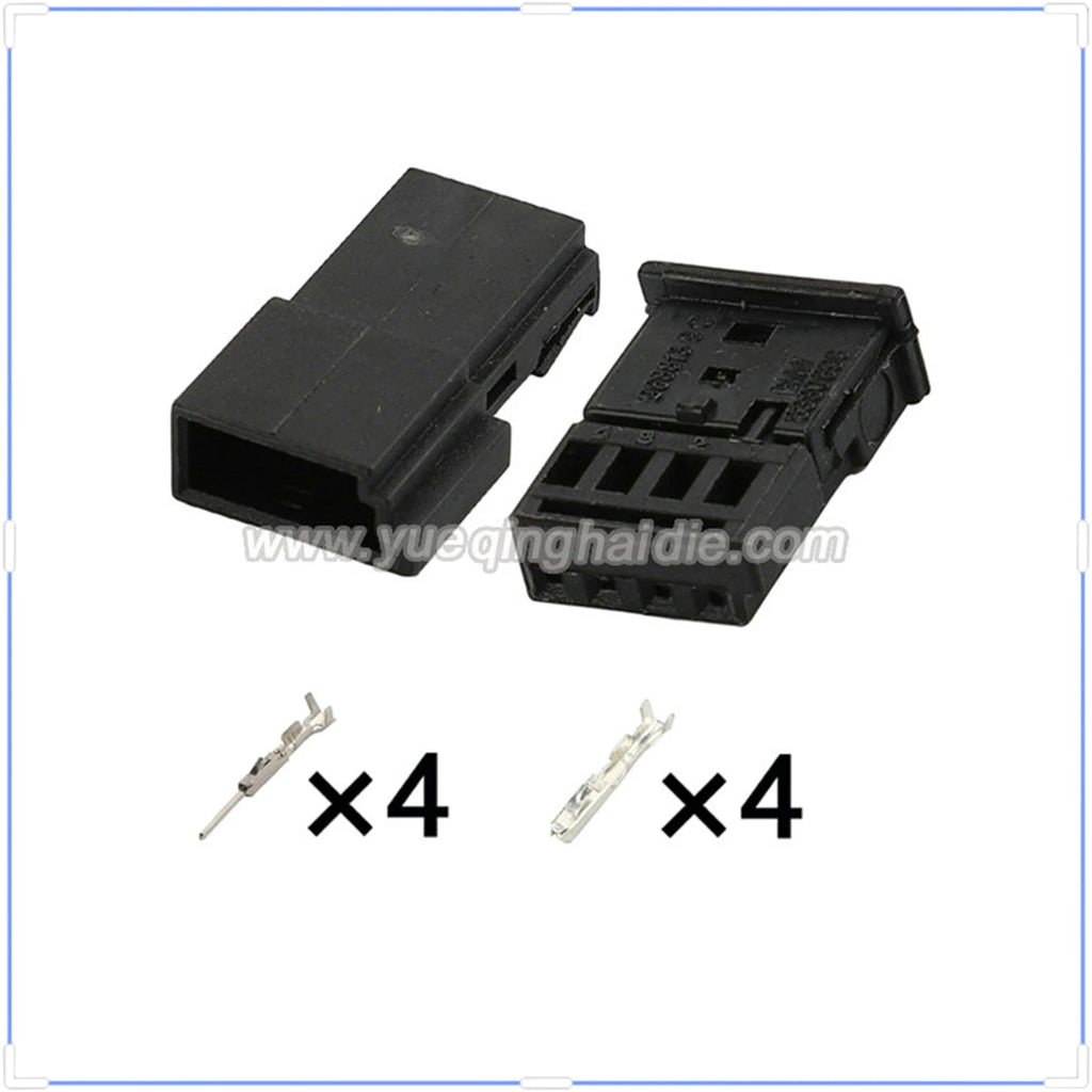 4-Pin Connectors Unsealed 0.6mm Male Female Connectors Auto AC Assembly Cable Plug for BMW 0-1452576-1 968813-1