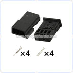 4-Pin Connectors Unsealed 0.6mm Male Female Connectors Auto AC Assembly Cable Plug for BMW 0-1452576-1 968813-1