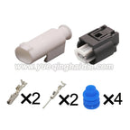 2 Pin Connectors Waterproof 0.6mm Male and Female Connectors Automobile Wire Harness Plastic Plug Socket 1718555-1 1-968790-2