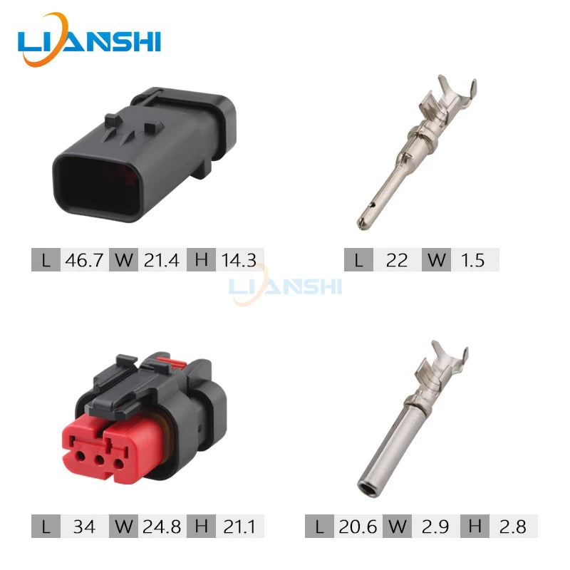 776535-1/776429-1 Suitable for excavator Cutter engine oil pressure sensor plug 2p harness connector with terminal
