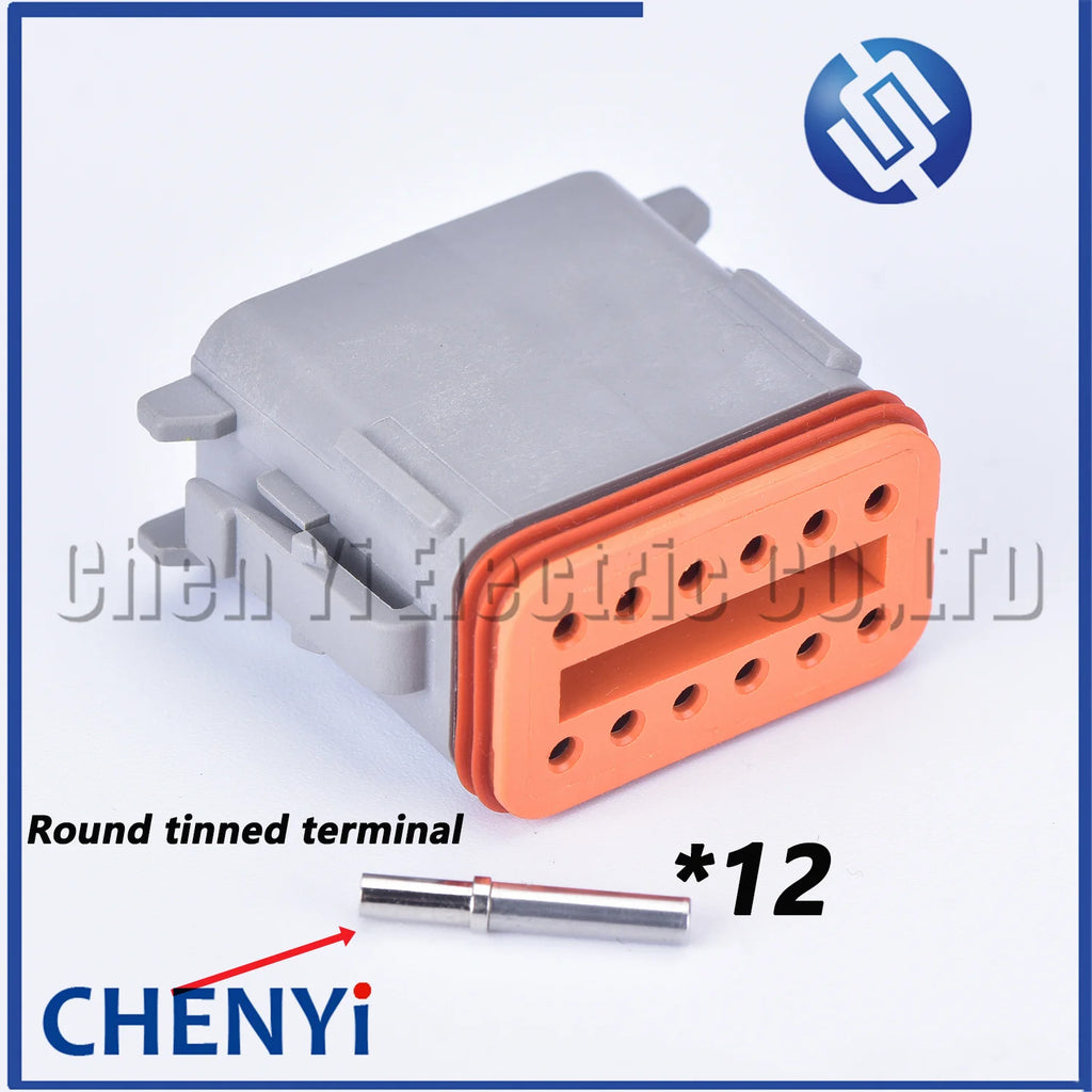 12 Pin Deutch IPD DT Connector DT15-12PA DT13-12PA PBC Straight Needle bender Seat solder panel end socket DT06-12S DT04-12P