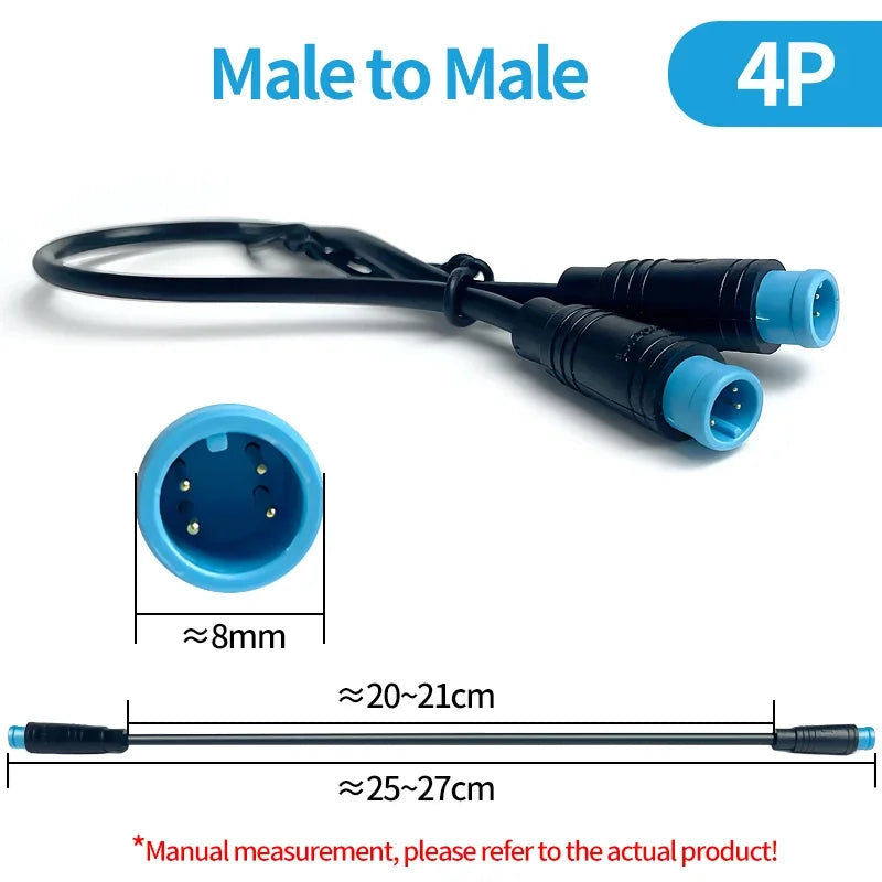 4/10Pcs M8 Waterproof Connectors 2/3/4/5/6 Pin, Male & Female Plug Socket Set, IP67 Wire Cable Connector Kit