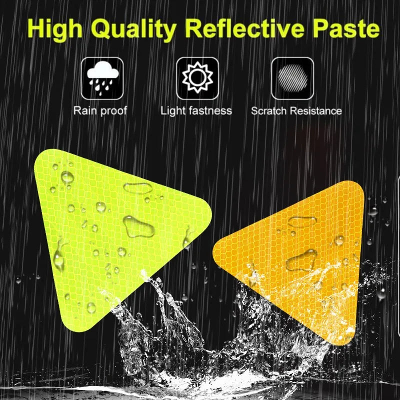 1-4Pcs Safety Reflective Sign Board Reflective Sticker Warning Triangle Warning Reflector Truck Stop Warn Sign Plate Rear Light