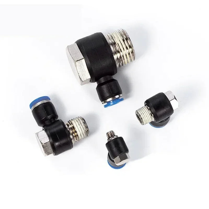 10/50/200PCS Pneumatic Straight Connector BSPT Thread, External Hex Air Hose Fitting 1/8 1/4 3/8 1/2 Inch for Air Compressor