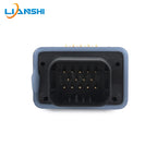 PCB board end connector 14-core bent pin holder all gold-plated new energy ECU waterproof connector 1-776266-1