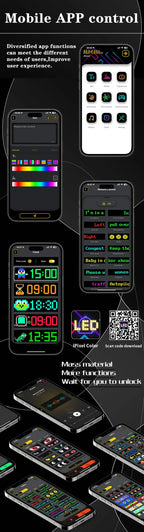 Devil Eyes LED Matrix Display Flexible Pixel Screen APP Controlled Scrolling Car Truck Window Light Panel Waterproof DIY Amagi
