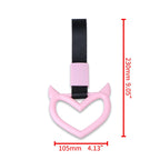 Colorful Car Tow Strap Tsurikawa Ring Heart JDM Train Bus Handle Hand Strap Styling Drift Charm Strap Auto Accessories