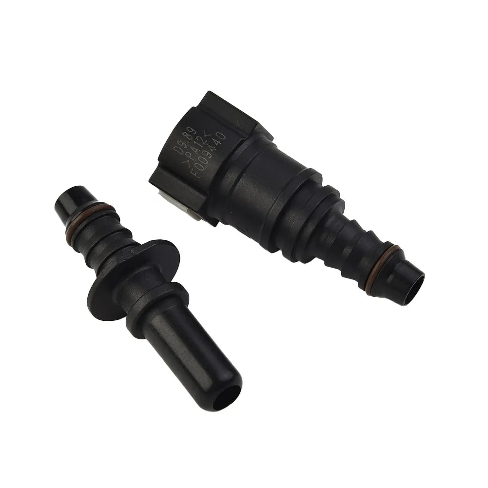 Car Fuel Line Coupler Hose Quick Connect Straight 9.89mm ID8 Car Fuel Line Hose Pipe Coupler Quick Release Connector SET