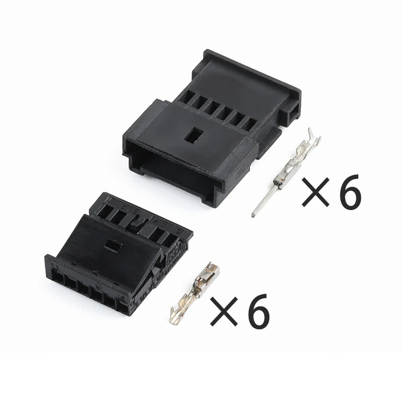 1-1241370-3 Male and female 1-1703874-1 Applicable to Mercedes-Benz atmosphere light button BMW tweeter 6-hole harness plug